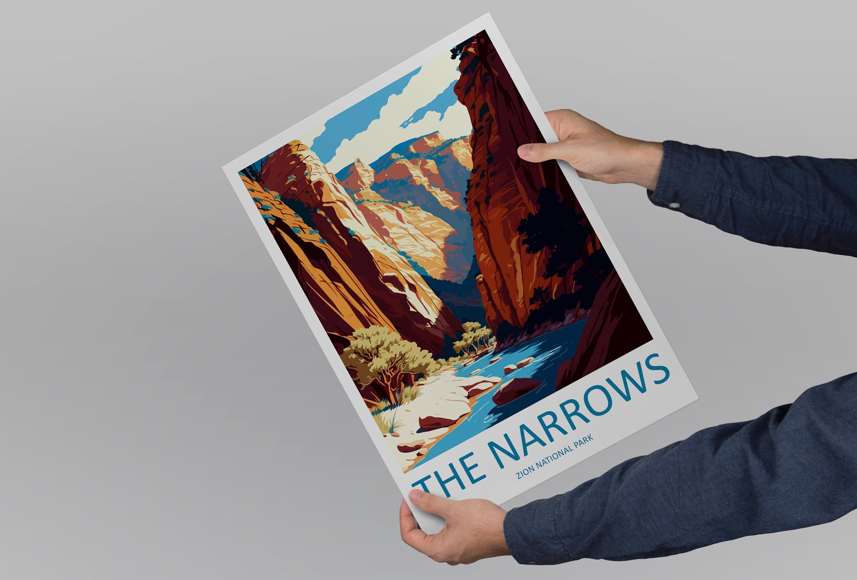 Zion National Park The Narrows Travel Print