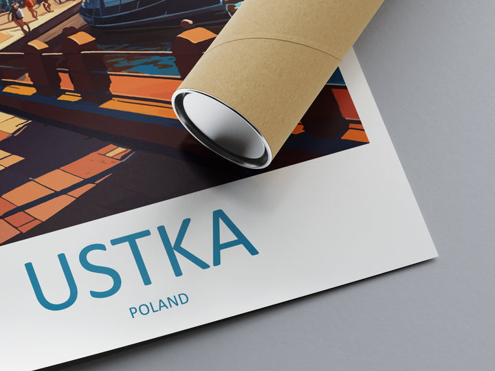 Ustka Travel Print Wall Art Ustka Wall Hanging Home Décor Ustka Gift Art Lovers Poland Art Lover Gift Ustka Travel Wall Art