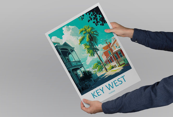 Key West Travel Print Wall Art Key West Wall Hanging Home Décor Key West Gift Art Lovers Florida Art Lover Gift Florida Print