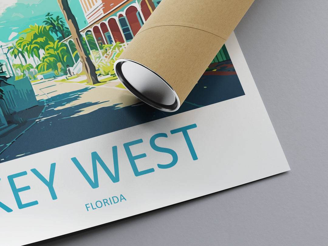 Key West Travel Print Wall Art Key West Wall Hanging Home Décor Key West Gift Art Lovers Florida Art Lover Gift Florida Print