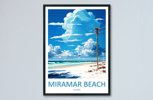 Miramar Beach Travel Print