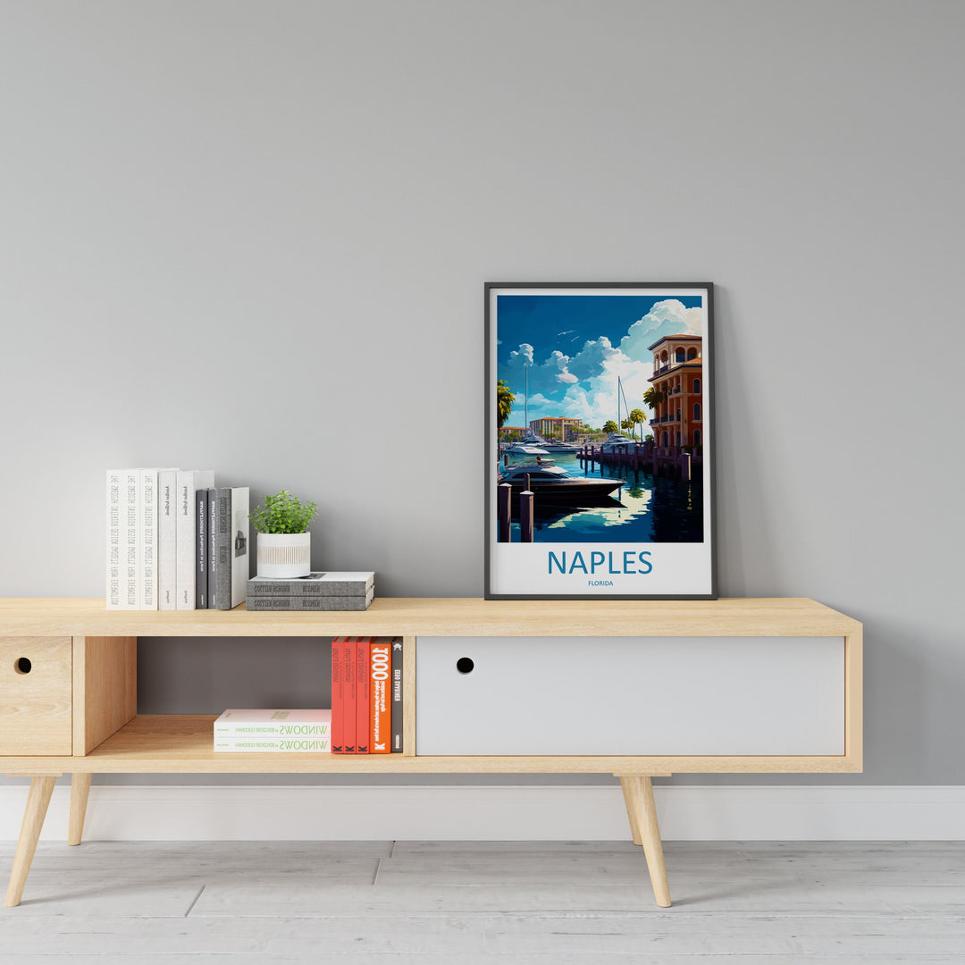 Naples Florida Travel Print Wall Art Naples Wall Hanging Home Décor Naples Gift Art Lovers Florida Art Lover Gift Naples Florida Print
