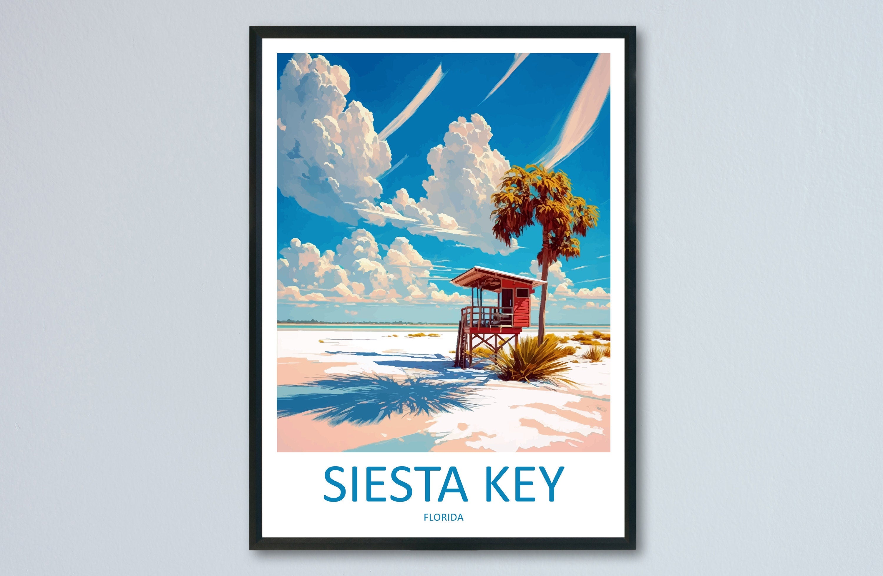 Siesta Key Travel Print