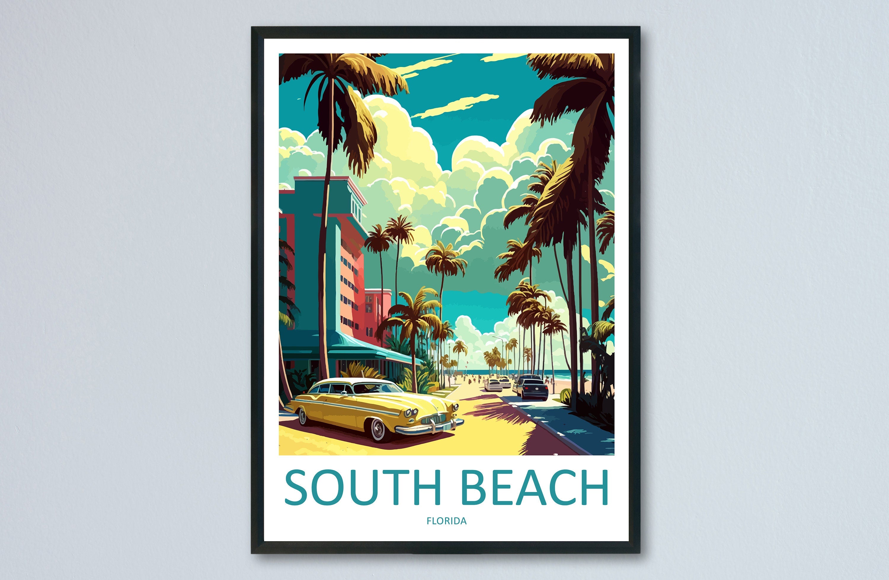 South Beach Travel Print