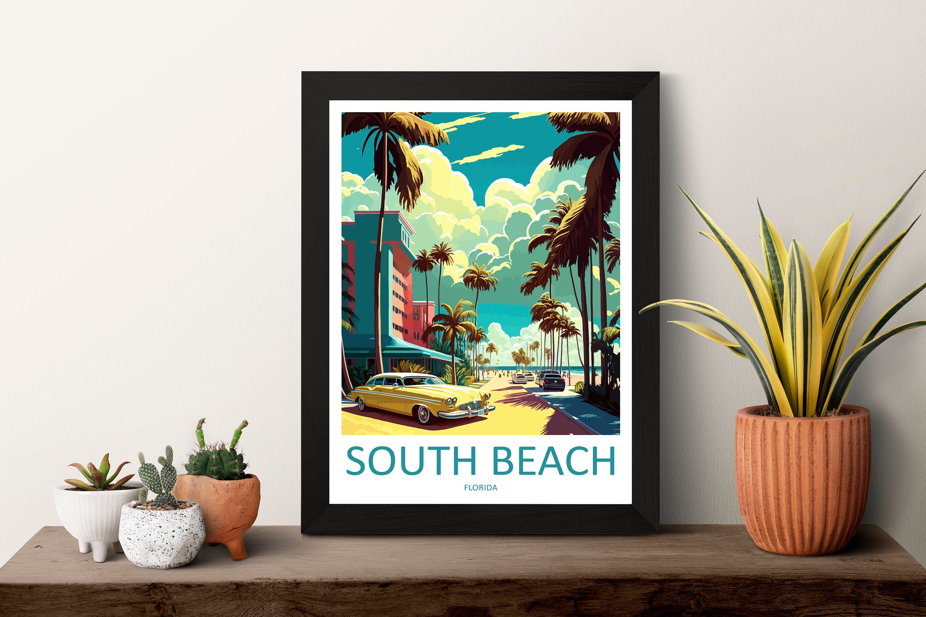 South Beach Travel Print