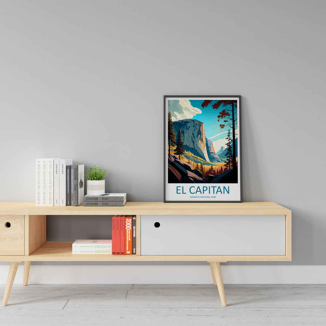 Yosemite El Capitan Travel Print Wall Art Yosemite El Capitan Wall Hanging Home Décor El Capitan Gift Art Lovers California Art Poster