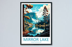 Yosemite Mirror Lake Travel Print