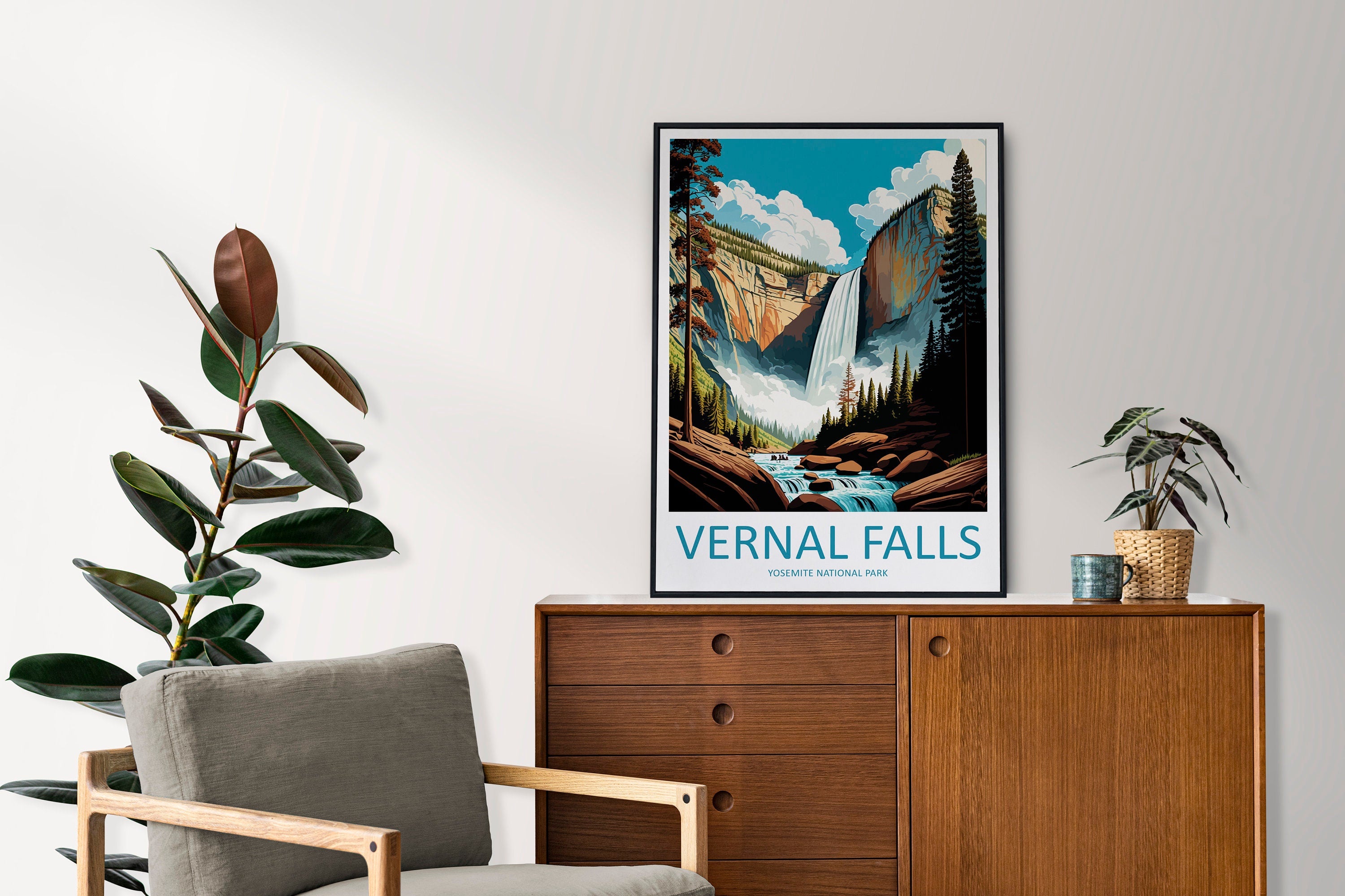 Yosemite Vernal Falls Travel Print