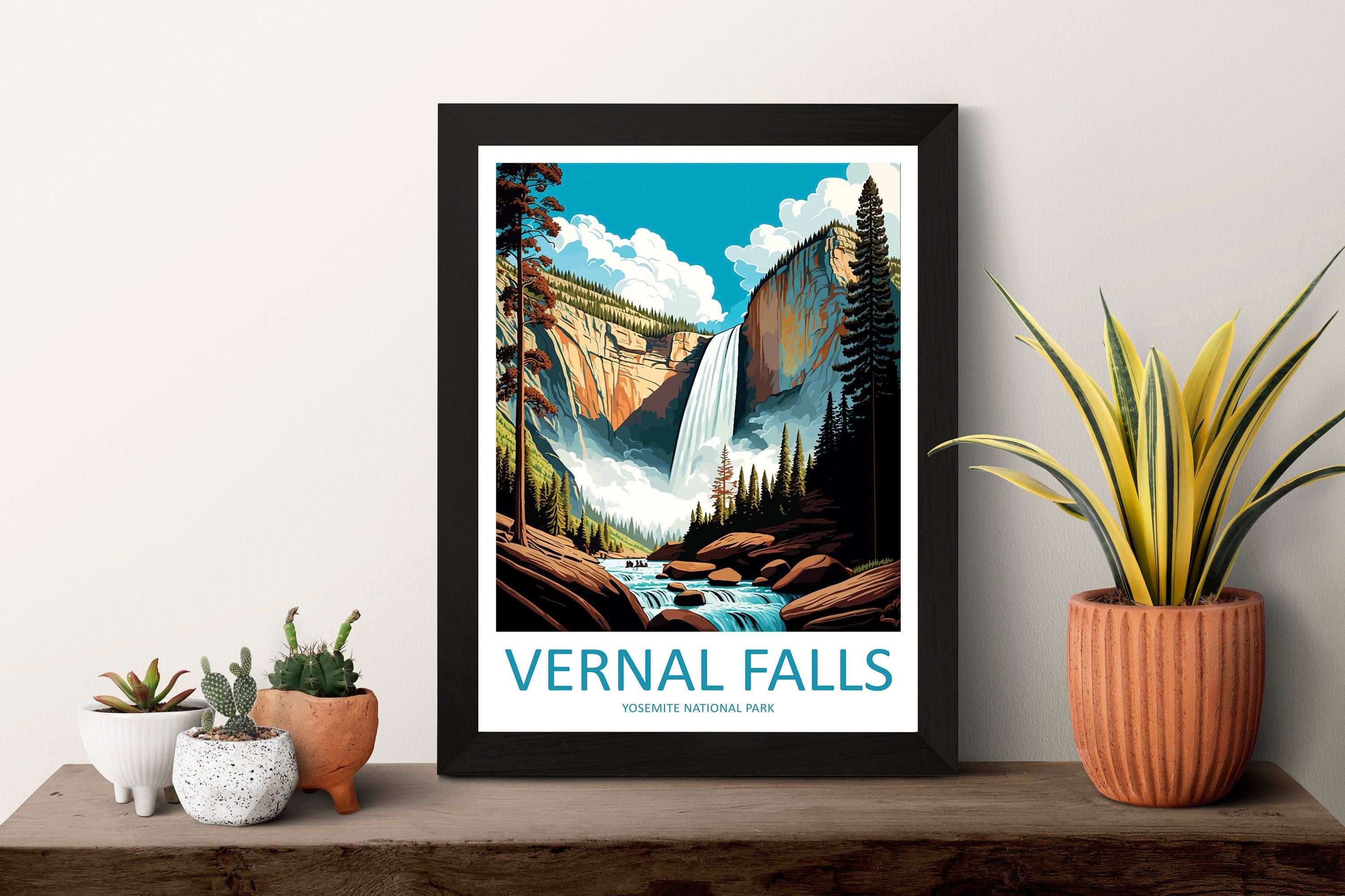 Yosemite Vernal Falls Travel Print