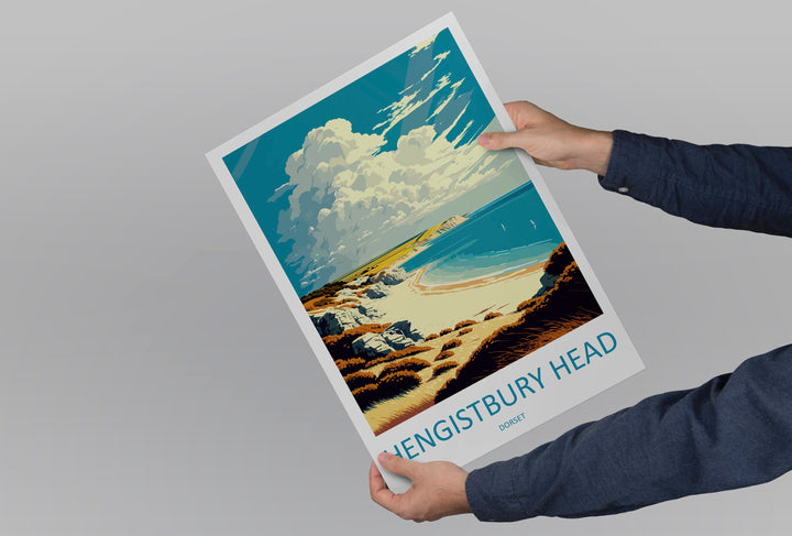 Hengistbury Head Travel Print Wall Art Hengistbury Head Wall Hanging Home Décor Hengistbury Head Gift Art Lovers England Art Lover Gift