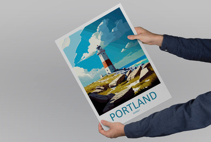 Portland Travel Print Wall Art Portland Wall Hanging Home Décor Portland Gift Art Lovers England Art Lover Gift Portland Lighthouse Artwork