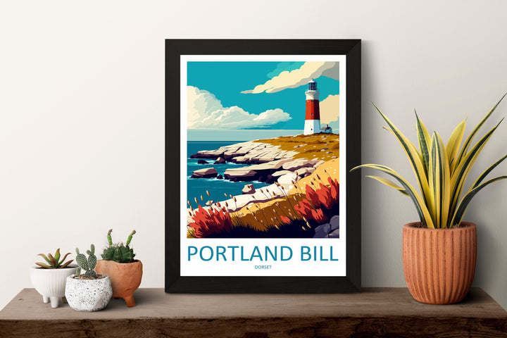 Portland Bill Travel Print Wall Art Portland Bill Wall Hanging Home Décor Portland Bill Gift Art Lovers England Art Lover Gift Portland Bill