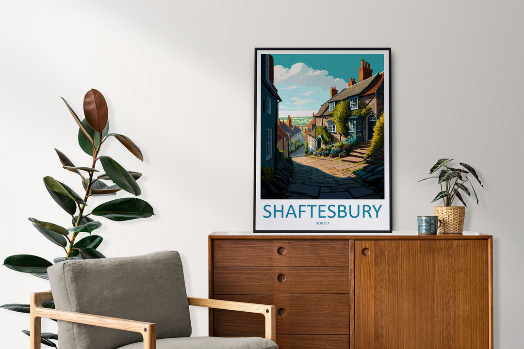 Shaftesbury Travel Print Wall Art Shaftesbury Wall Hanging Home Décor Shaftesbury Gift Art Lovers England Art Lover Gift Shaftesbury Artwork