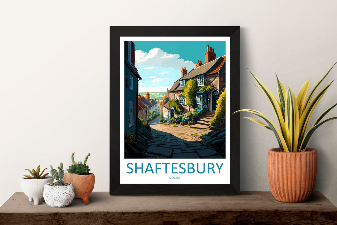 Shaftesbury Travel Print Wall Art Shaftesbury Wall Hanging Home Décor Shaftesbury Gift Art Lovers England Art Lover Gift Shaftesbury Artwork