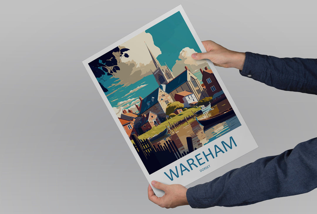 Wareham Travel Print Wall Art Wareham Wall Hanging Home Décor Wareham Gift Art Lovers England Art Lover Gift Wareham Wall Art Poster