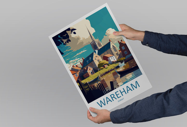 Wareham Travel Print Wall Art Wareham Wall Hanging Home Décor Wareham Gift Art Lovers England Art Lover Gift Wareham Wall Art Poster