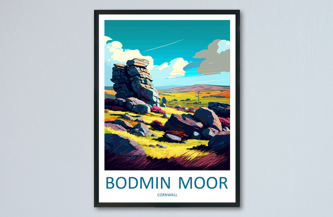 Bodmin Moor Travel Print Wall Art Bodmin Moor Wall Hanging Home Décor Bodmin Moor Gift Art Lovers England Art Lover Gift Bodmin Moor Art