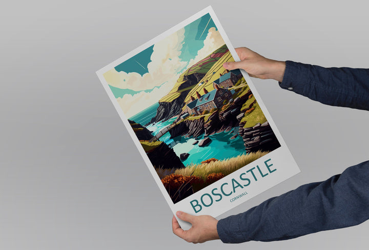 Boscastle Travel Print Wall Art Boscastle Wall Hanging Home Décor Boscastle Gift Art Lovers England Art Lover Gift Boscastle Art