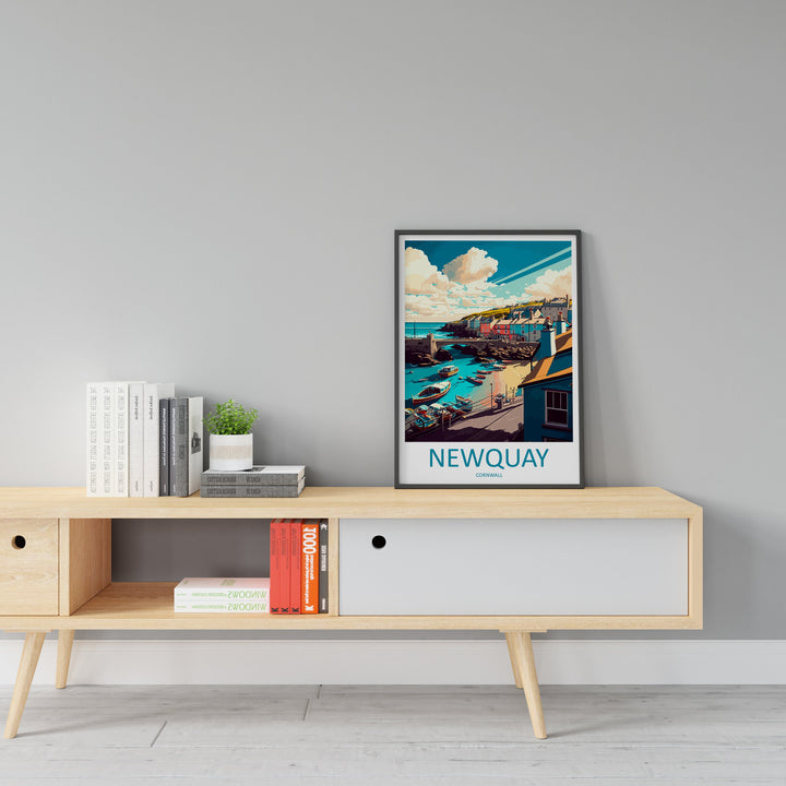 Newquay Travel Print Wall Art Newquay Wall Hanging Home Décor Newquay Gift Art Lovers England Art Lover Gift Newquay Art