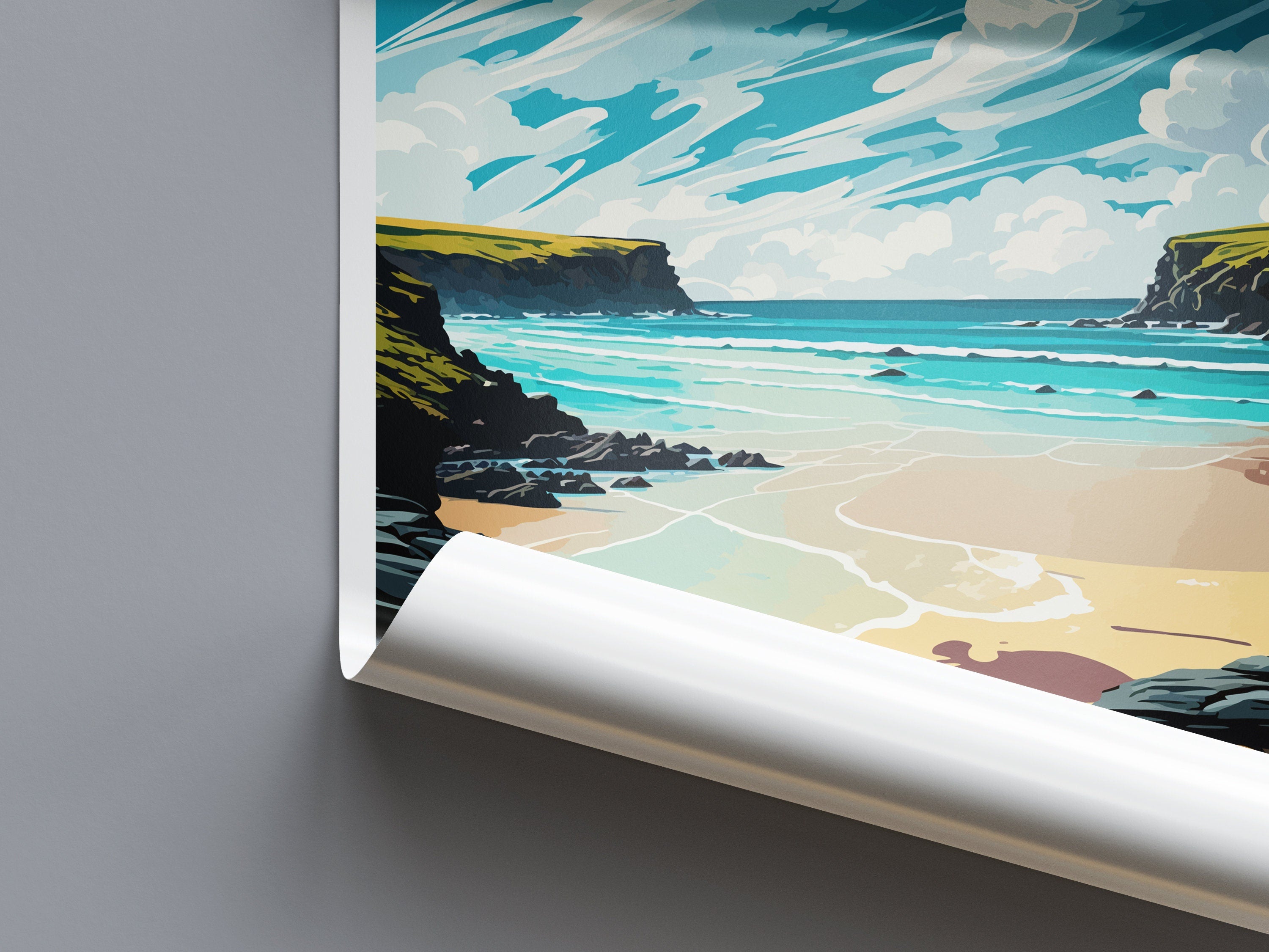 Perranporth Travel Print