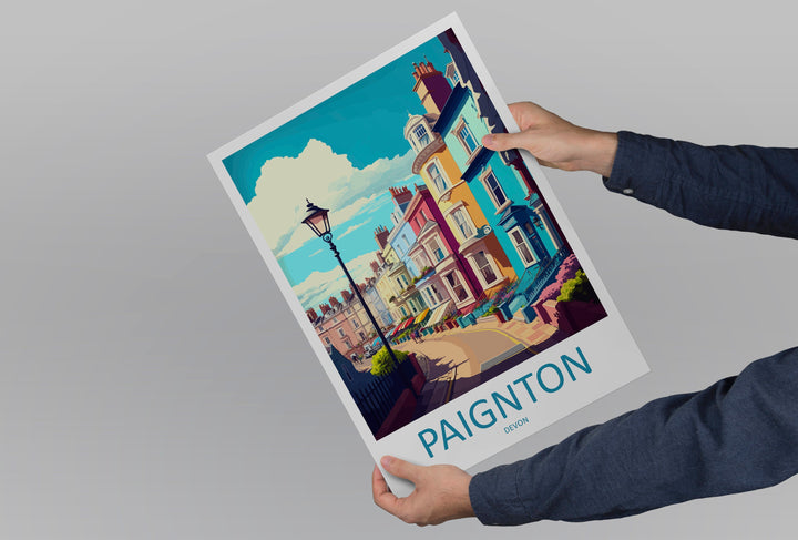 Paignton Travel Print Wall Art Paignton Wall Hanging Home Décor Paignton Gift Art Lovers England Art Lover Gift Paignton Art Poster