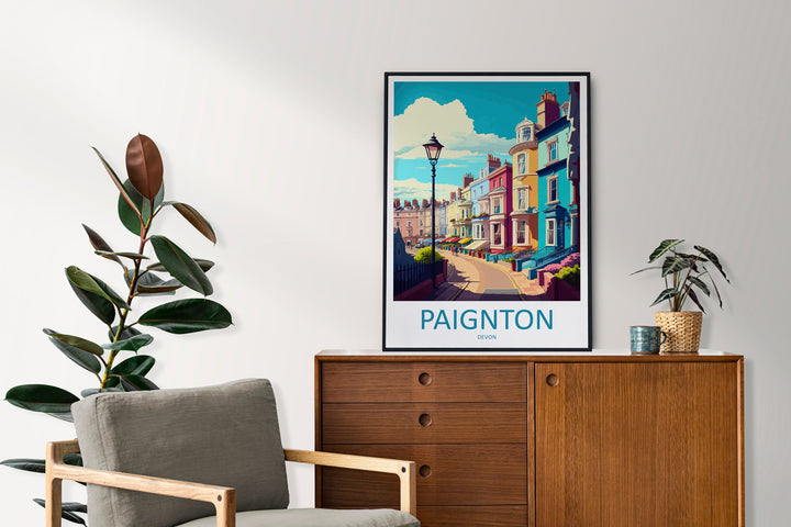 Paignton Travel Print Wall Art Paignton Wall Hanging Home Décor Paignton Gift Art Lovers England Art Lover Gift Paignton Art Poster
