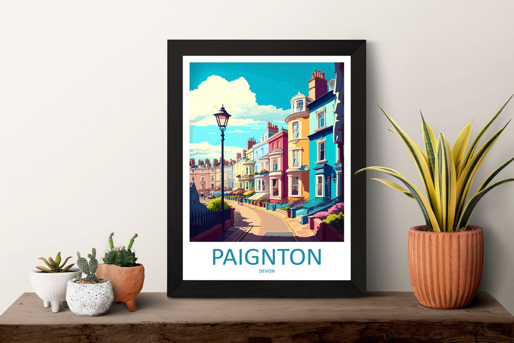 Paignton Travel Print Wall Art Paignton Wall Hanging Home Décor Paignton Gift Art Lovers England Art Lover Gift Paignton Art Poster