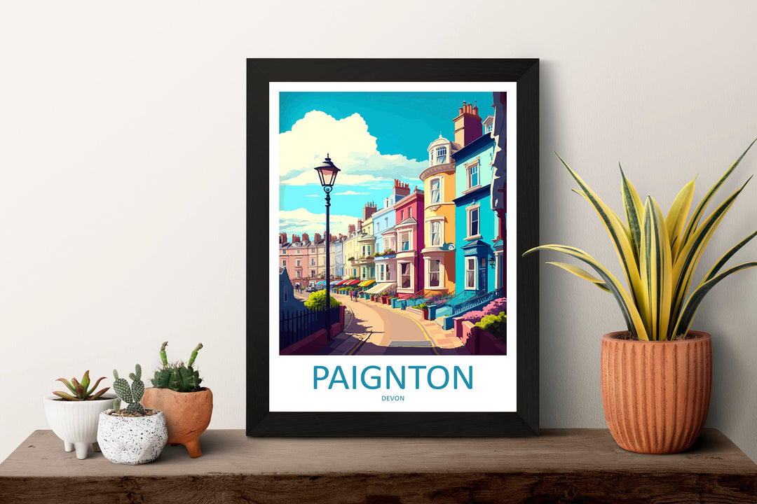 Paignton Travel Print Wall Art Paignton Wall Hanging Home Décor Paignton Gift Art Lovers England Art Lover Gift Paignton Art Poster