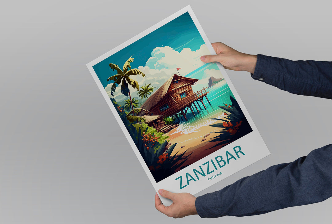 Zanzibar Travel Print Wall Art Zanzibar Wall Hanging Home Décor Zanzibar Gift Art Lovers Tanzania Art Print Zanzibar Wall Décor Art
