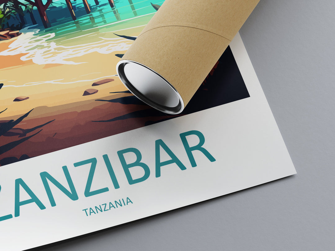 Zanzibar Travel Print Wall Art Zanzibar Wall Hanging Home Décor Zanzibar Gift Art Lovers Tanzania Art Print Zanzibar Wall Décor Art