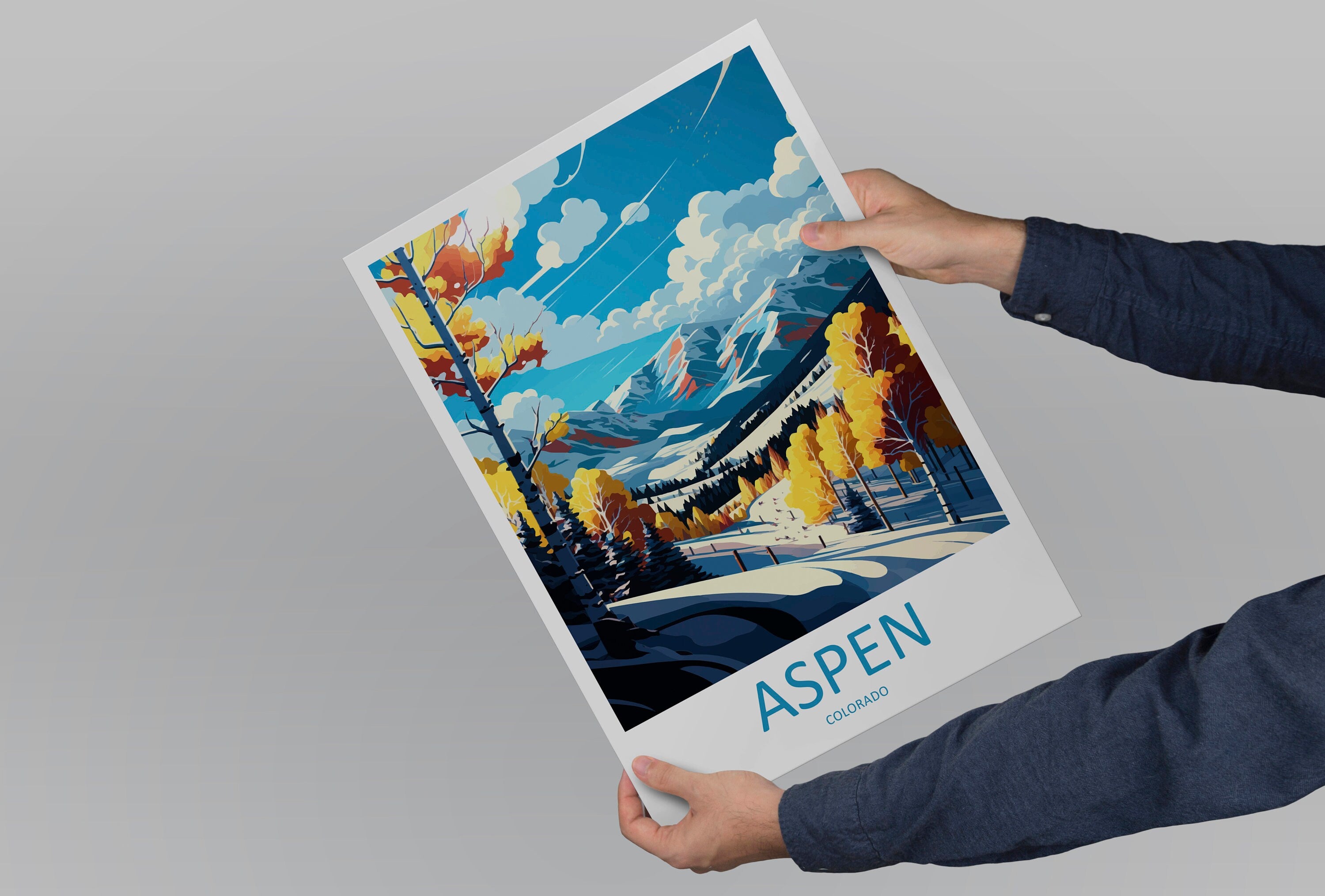 Aspen Ski Resort Travel Print