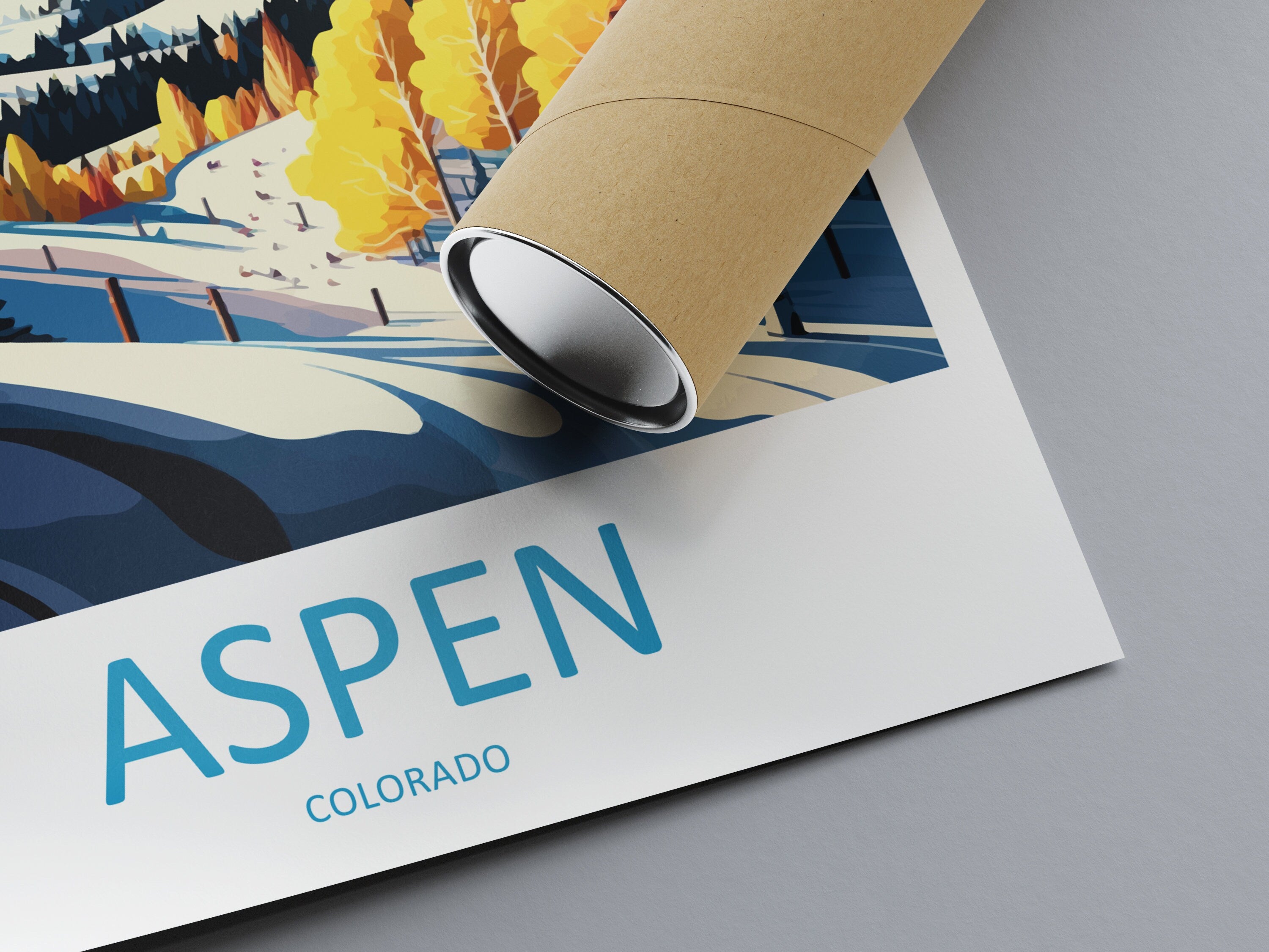 Aspen Ski Resort Travel Print