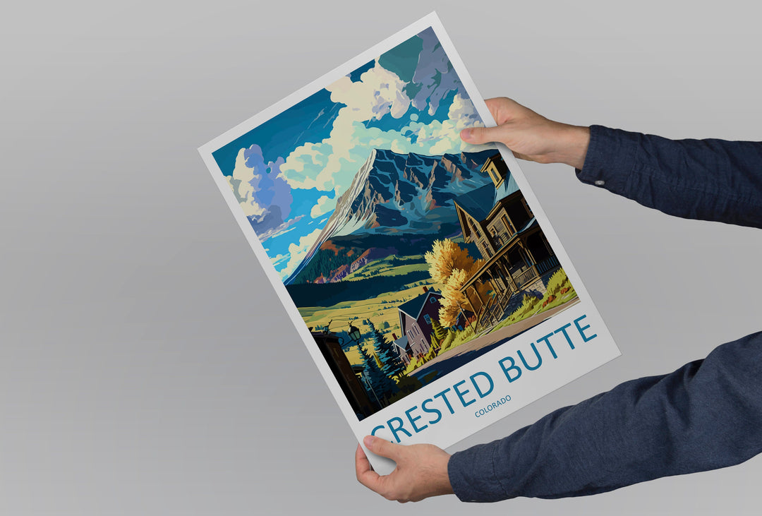 Crested Butte Travel Print Wall Art Crested Butte Wall Hanging Home Décor Crested Butte Gift Art Lovers Colorado Art Gift Lover