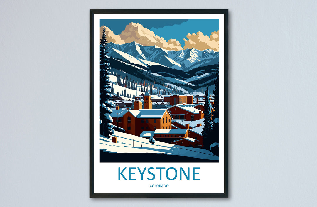 Keystone Travel Print Wall Art Keystone Wall Hanging Home Décor Keystone Gift Art Lovers Colorado Art Gift Lover Print
