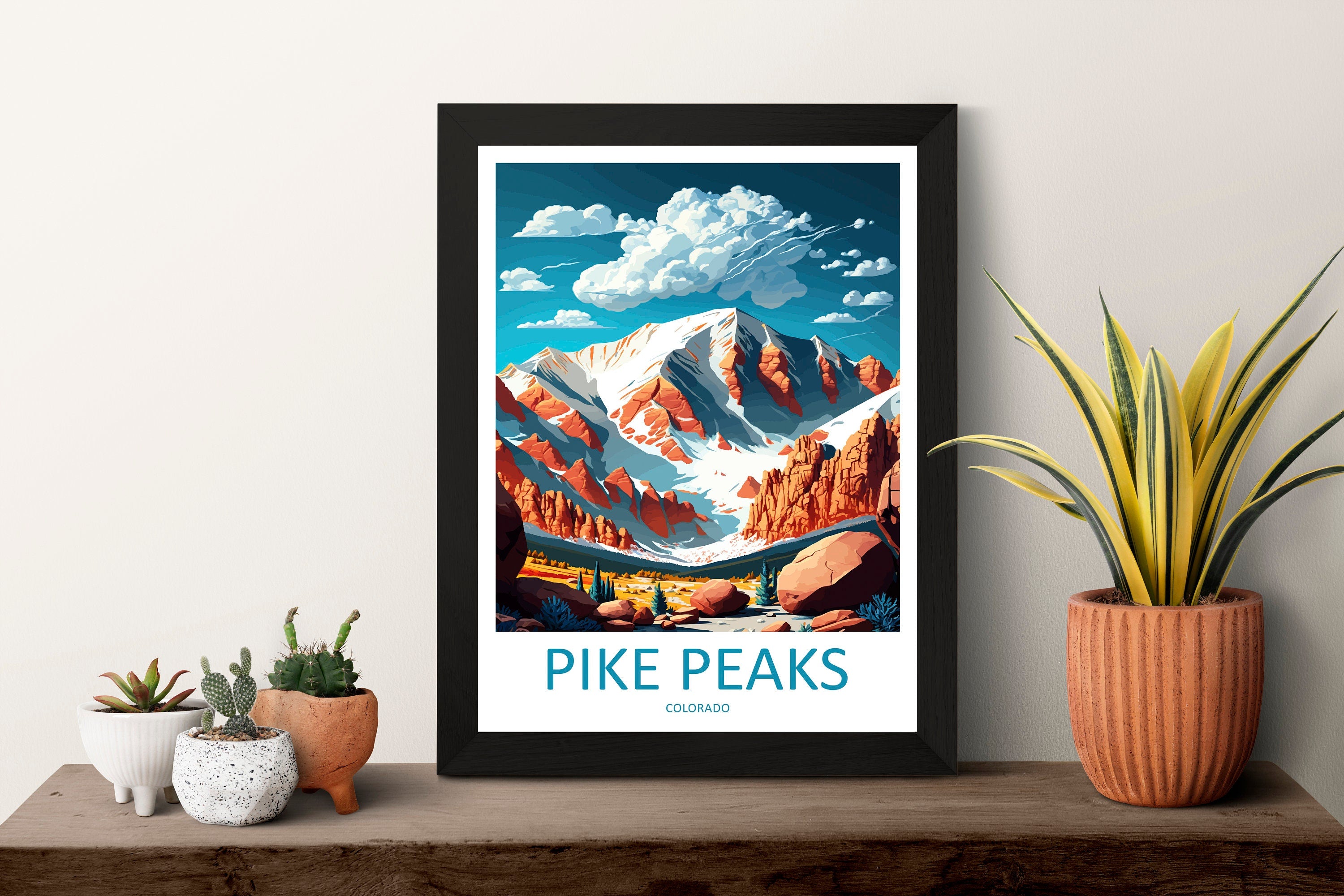 Pike Peaks Travel Print