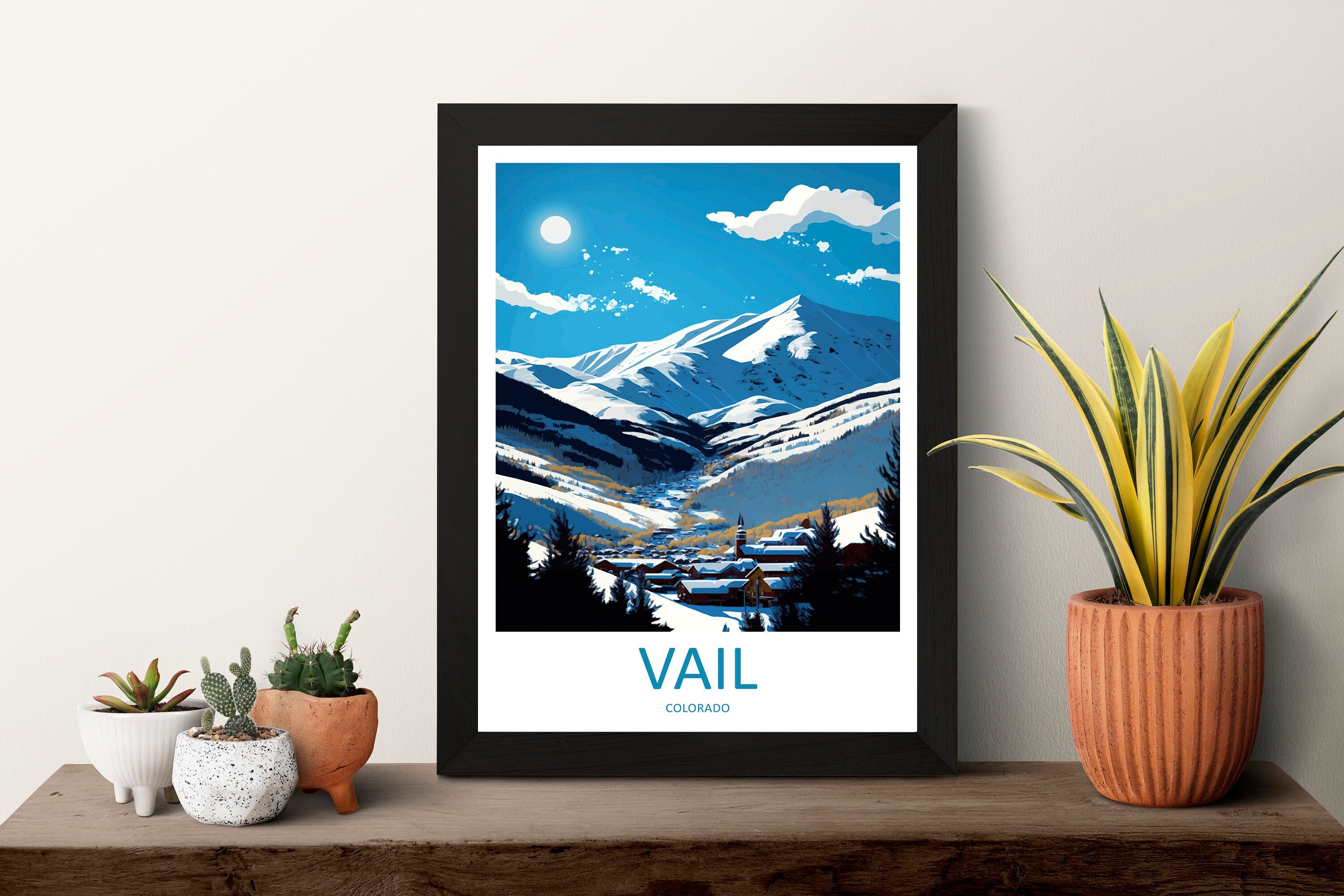 Vail Ski Resort Travel Print