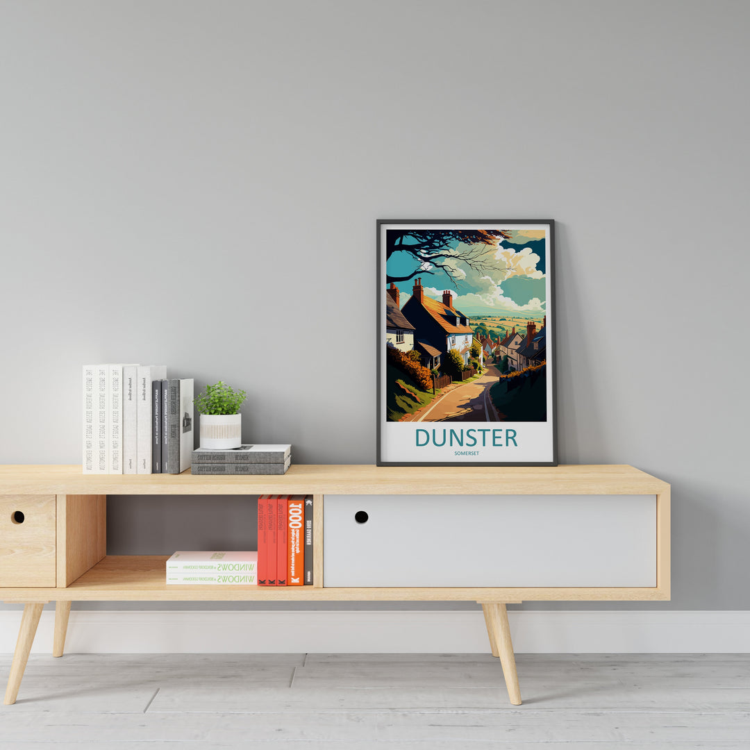 Dunster Travel Print Wall Art Dunster Wall Hanging Home Décor Dunster Gift Art Lovers England Art Lover Gift Dunster Art