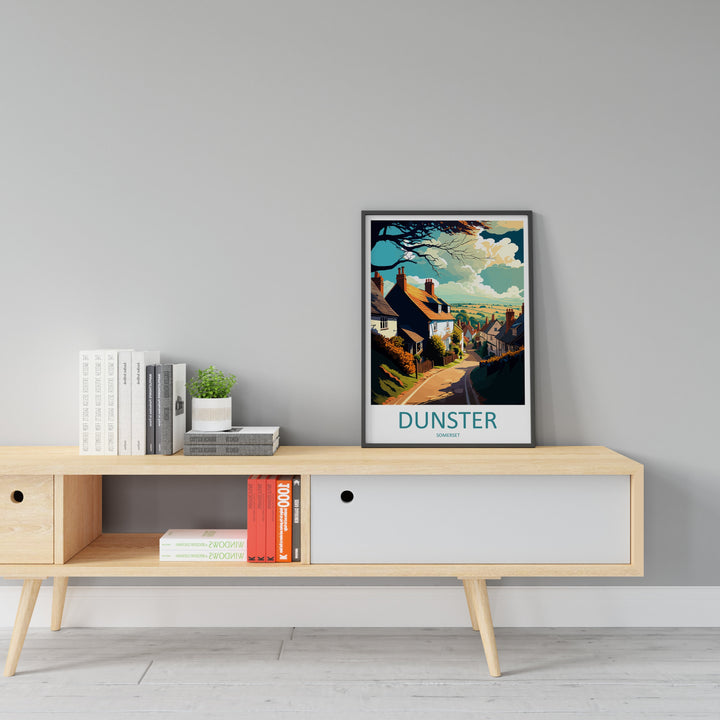 Dunster Travel Print Wall Art Dunster Wall Hanging Home Décor Dunster Gift Art Lovers England Art Lover Gift Dunster Art