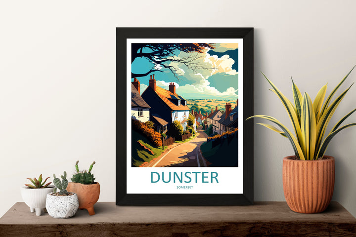 Dunster Travel Print Wall Art Dunster Wall Hanging Home Décor Dunster Gift Art Lovers England Art Lover Gift Dunster Art