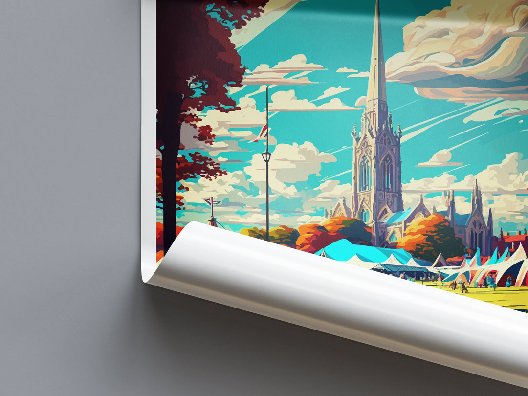 Glastonbury Travel Print Wall Art Glastonbury Wall Hanging Home Décor Glastonbury Gift Art Lovers England Art Lover Gift Glastonbury Decor