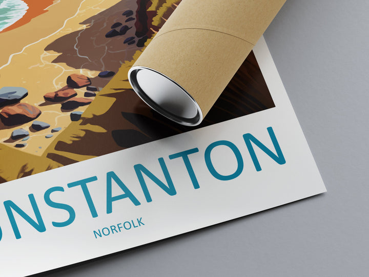 Hunstanton Cliffs Travel Print Wall Art Hunstanton Wall Hanging Home Décor Hunstanton Gift Art Lovers England Art Lover Gift Hunstanton