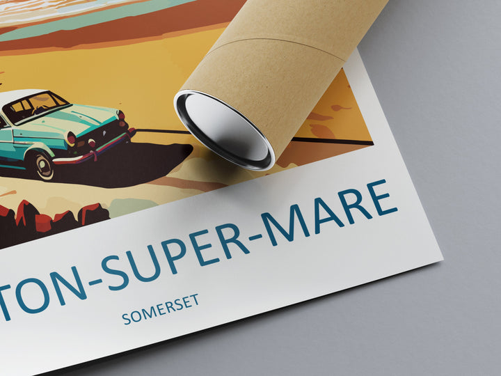 Western-Super-Mare Travel Print Wall Art Western-Super-Mare Wall Hanging Home Décor Western-Super-Mare Gift Art Lovers England Art Lover