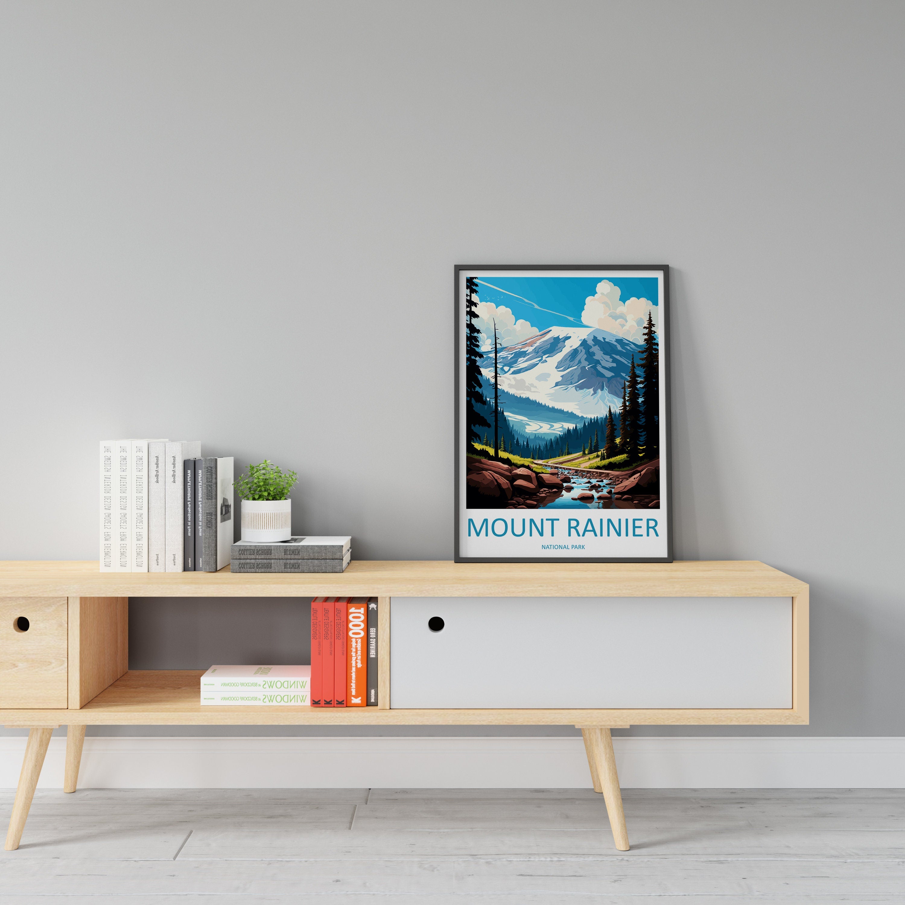 Mount Rainier National Park Travel Print