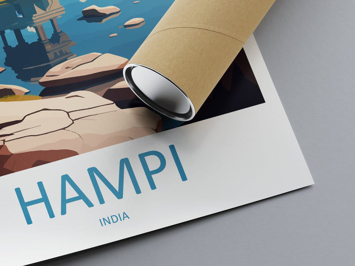 Hampi Travel Print Wall Art Hampi Wall Hanging Home Décor Hampi Gift Art Lovers India Art Lover Gift Hampi Wall Décor Poster