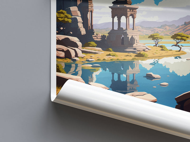 Hampi Travel Print Wall Art Hampi Wall Hanging Home Décor Hampi Gift Art Lovers India Art Lover Gift Hampi Wall Décor Poster