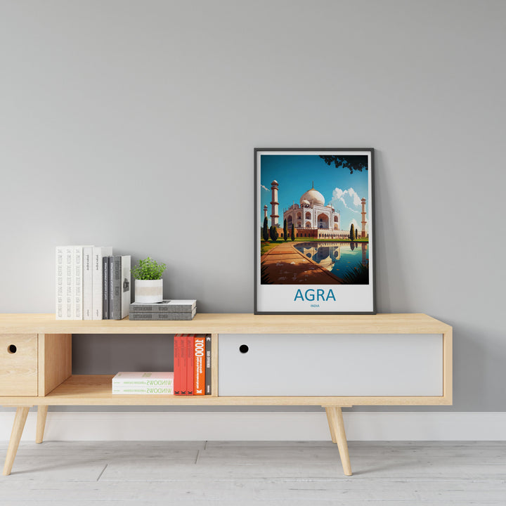 Taj Mahal Agro Travel Print Wall Art Taj Mahal Agro Wall Hanging Home Décor Taj Mahal Agro Gift Art Lovers India Art Lover Gift Wall Décor