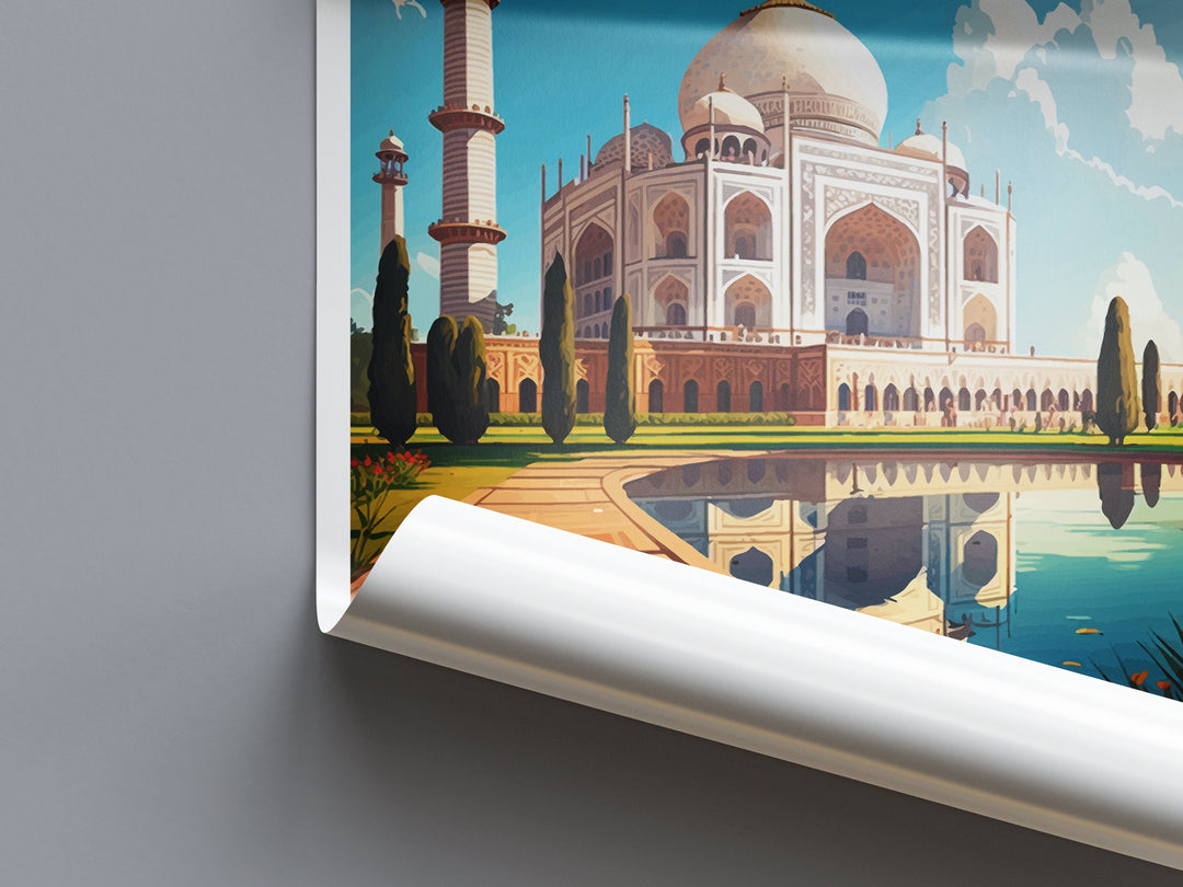 Taj Mahal Agro Travel Print Wall Art Taj Mahal Agro Wall Hanging Home Décor Taj Mahal Agro Gift Art Lovers India Art Lover Gift Wall Décor