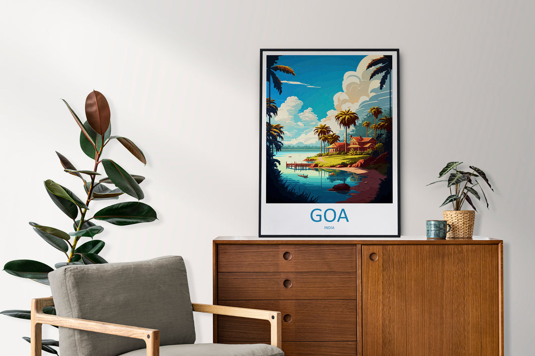 Goa Travel Print Wall Art Goa Wall Hanging Home Décor Goa Gift Art Lovers India Art Lover Gift Wall Décor