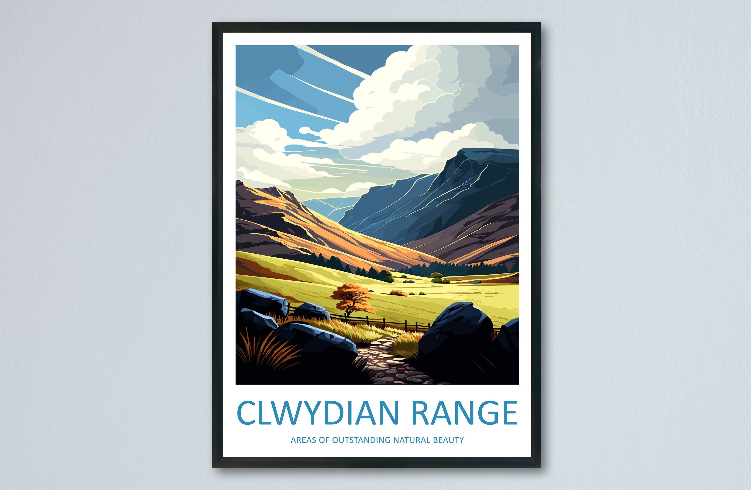 Clwydian Range Travel Print