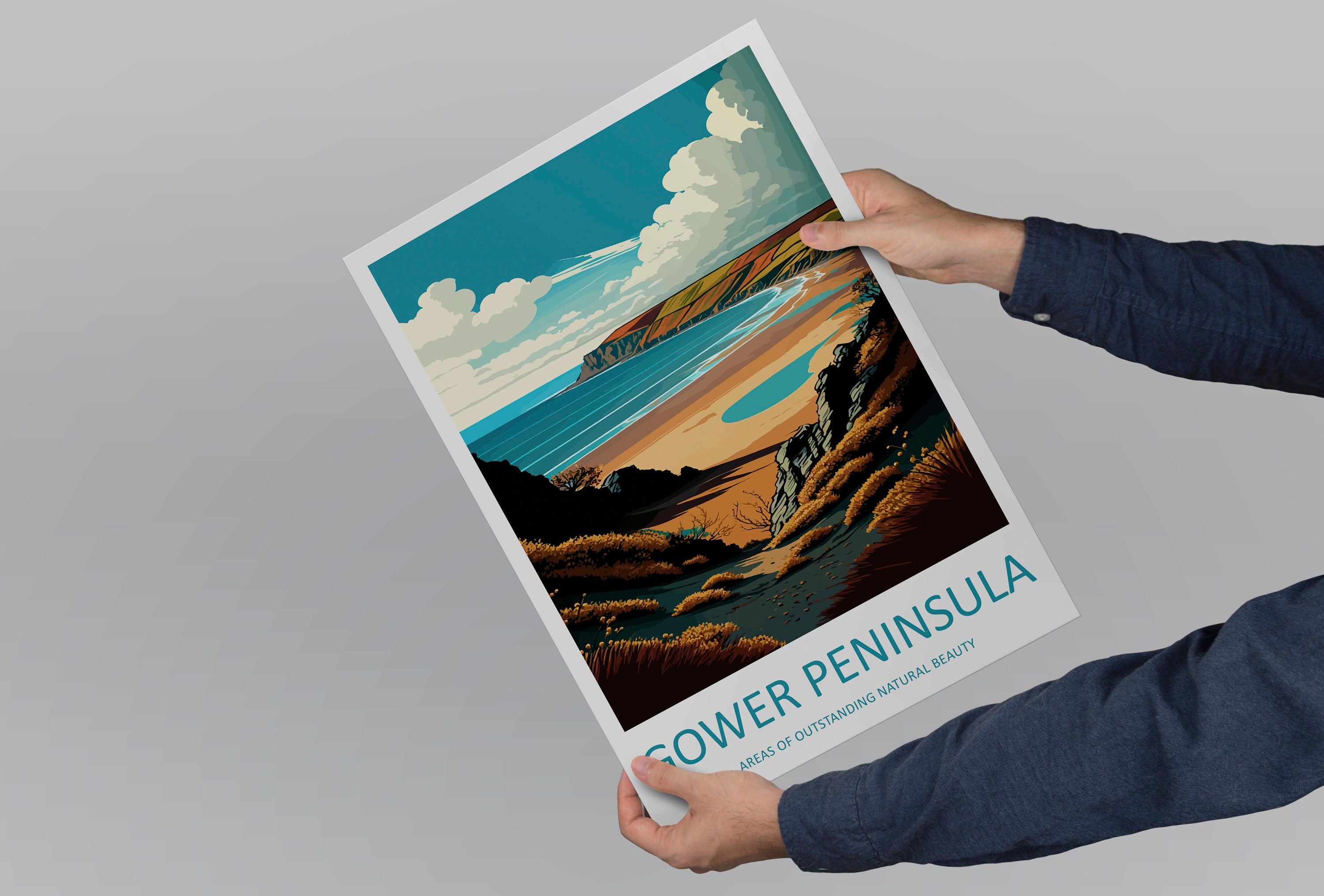 Gower Peninsula Travel Print